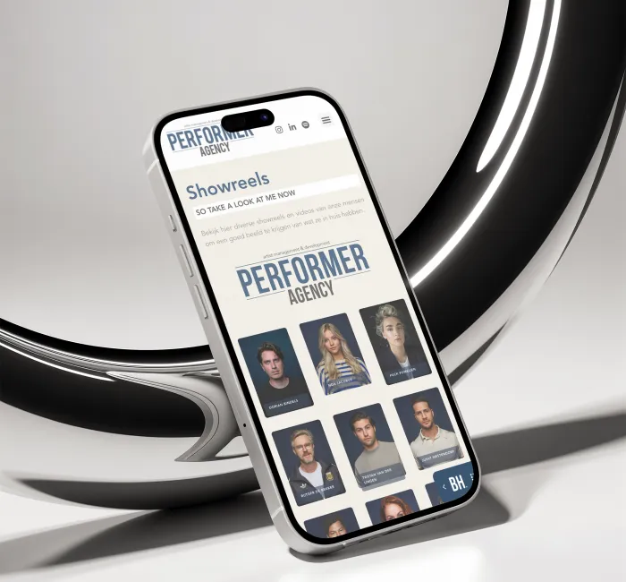 Sitio web WordPress con perfiles de artistas para Performer Agency